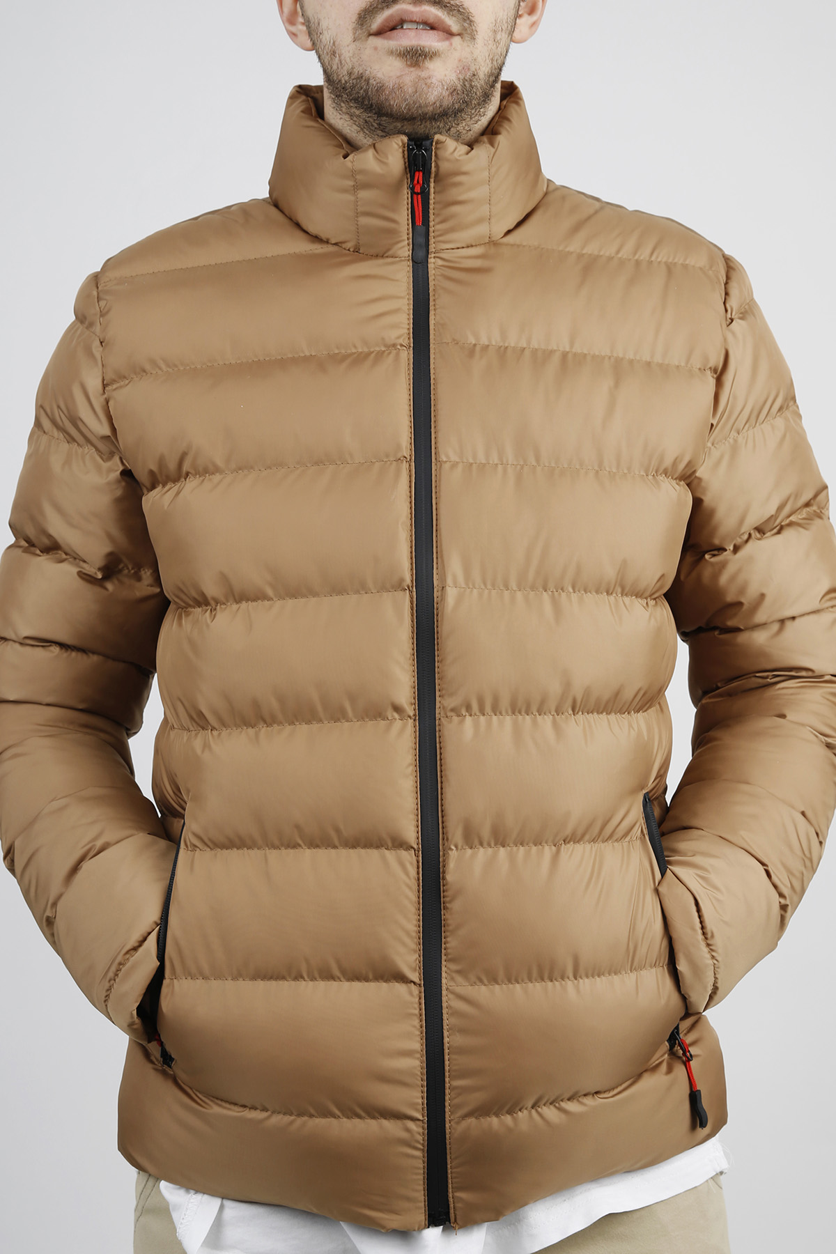 Açık Kahverengi Şişme Mont 1KXE4-44345-39 - 4