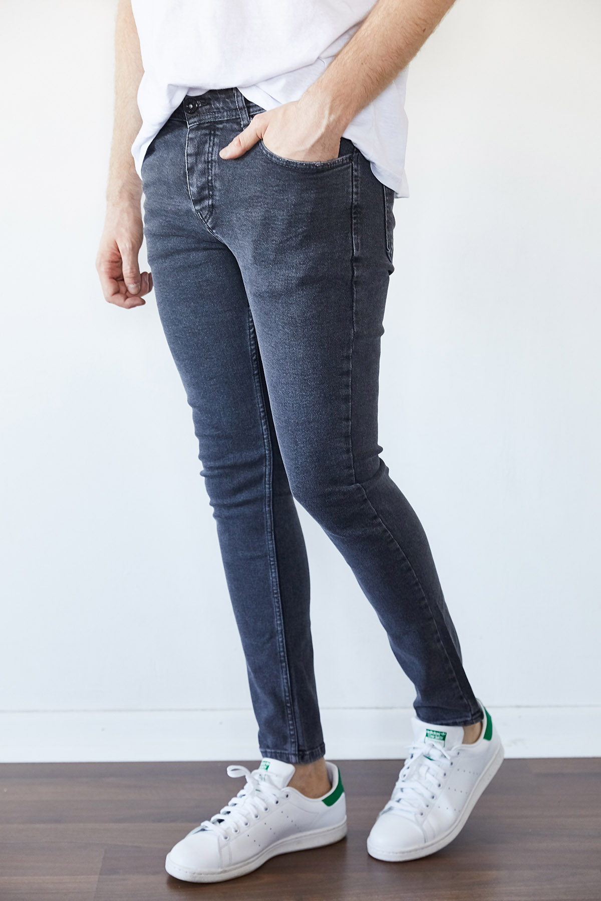 Antrasit Melanj Slim Fit Jean Pantolon 1KXE5-44255-47 - 2