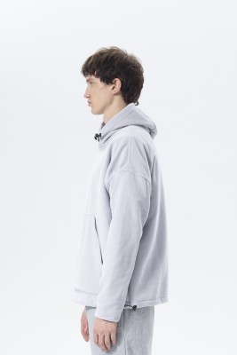 Bebe Mavisi Oversize Kapüşonlu Polar Sweatshirt 2KXE8-45511-55 - 3