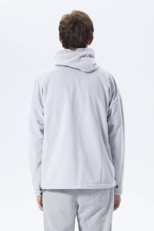 Bebe Mavisi Oversize Kapüşonlu Polar Sweatshirt 2KXE8-45511-55 - 4