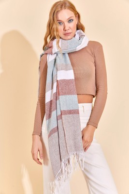 Bebe Mavisi Renk Geçişli Atkı 3KXK9-46445-55 - 2