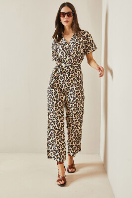 Bej Leopar Desenli Salaş Tulum 5YXK6-48667-25 - 2