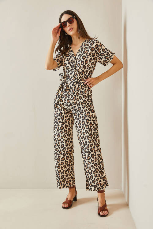 Bej Leopar Desenli Salaş Tulum 5YXK6-48667-25 - 3