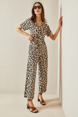 Bej Leopar Desenli Salaş Tulum 5YXK6-48667-25 - 5