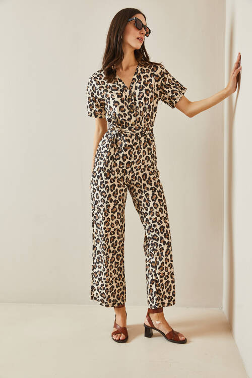 Bej Leopar Desenli Salaş Tulum 5YXK6-48667-25 - 6