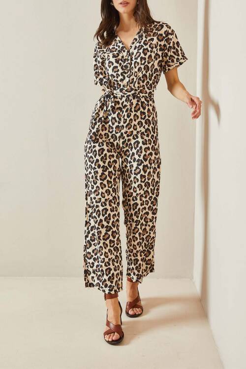 Bej Leopar Desenli Salaş Tulum 5YXK6-48667-25 - 1