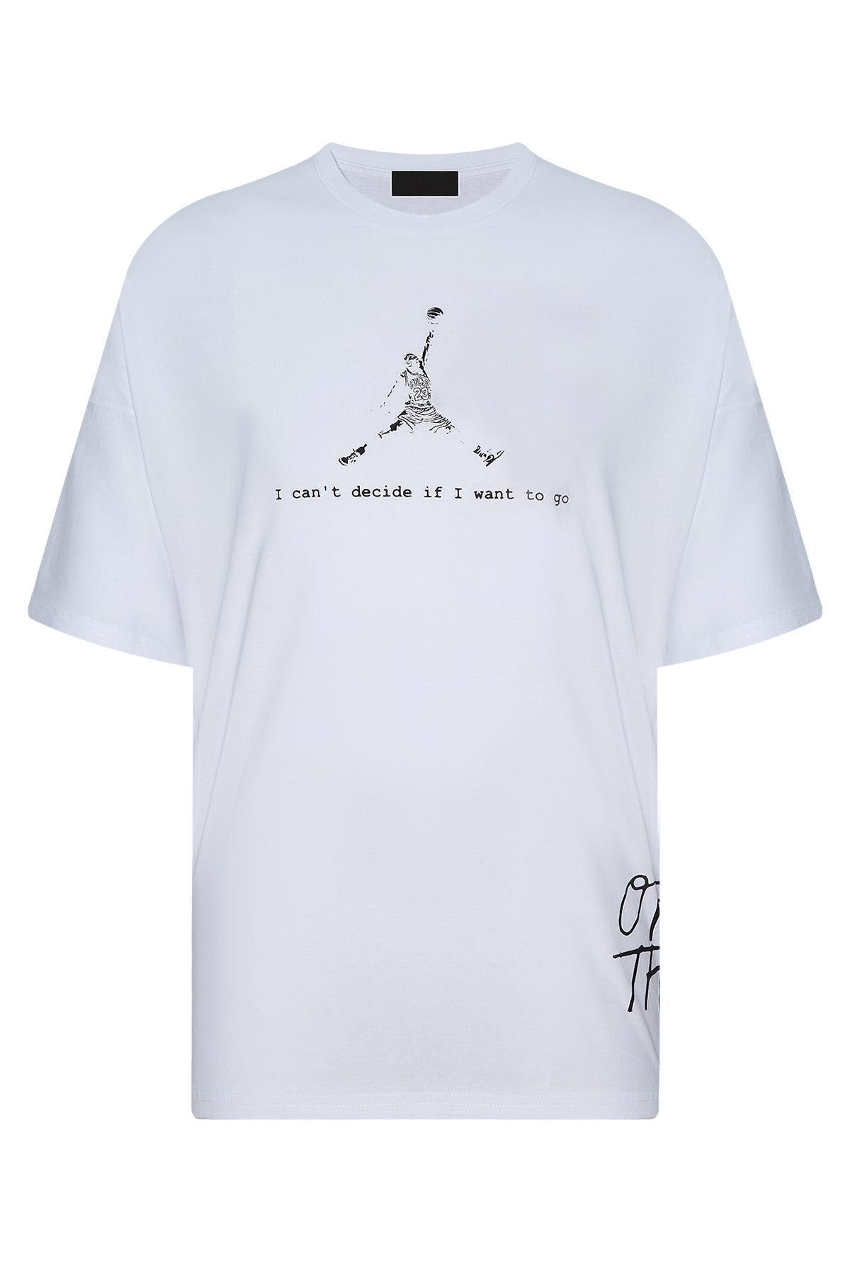 Beyaz Arkası Baskılı Oversize T-Shirt 2YXE2-45990-01