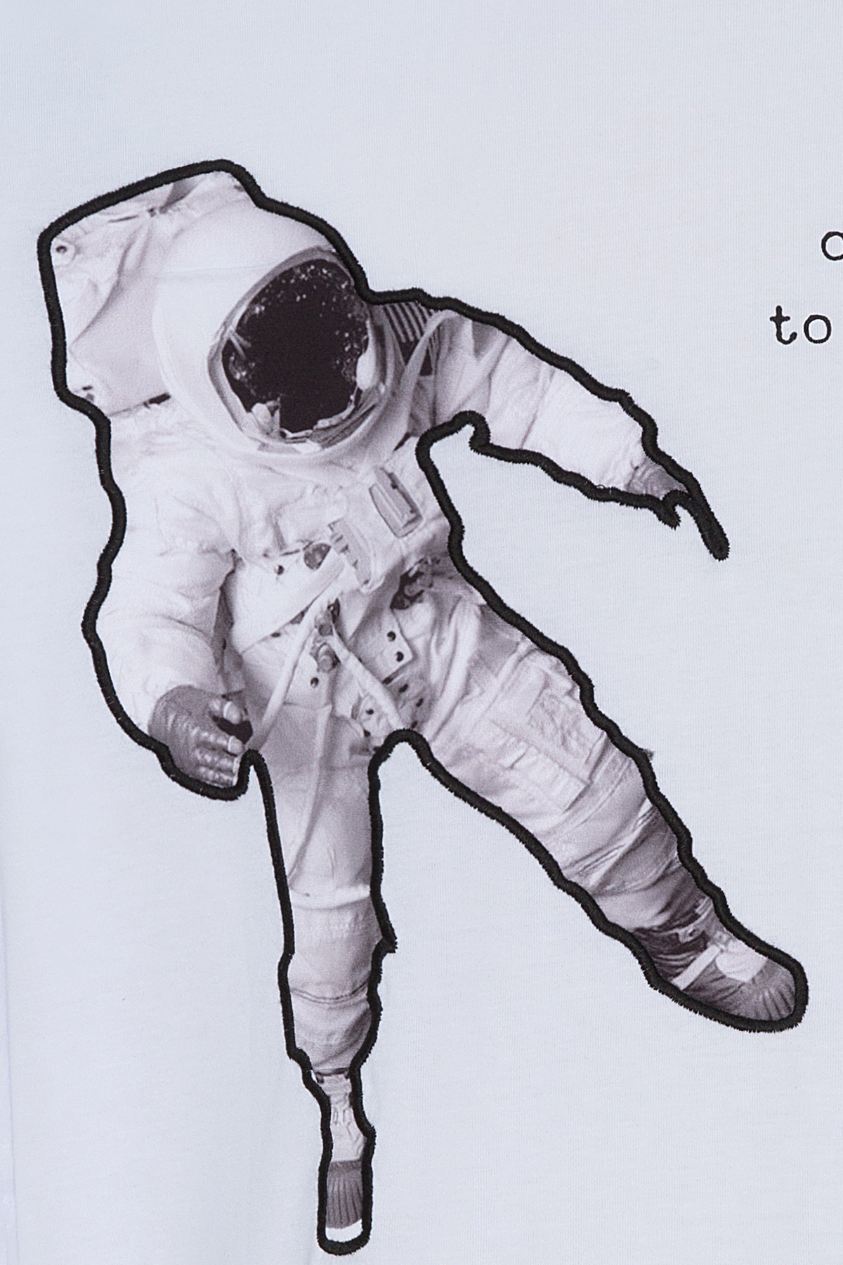 Beyaz Astronot Baskılı Oversize T-Shirt 2YXE2-45991-01