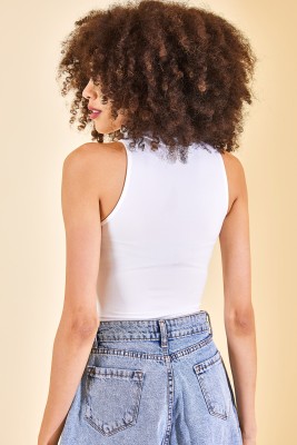 Beyaz Boğazlı Çıtçıtlı Body 2YXK2-46126-01 - 8
