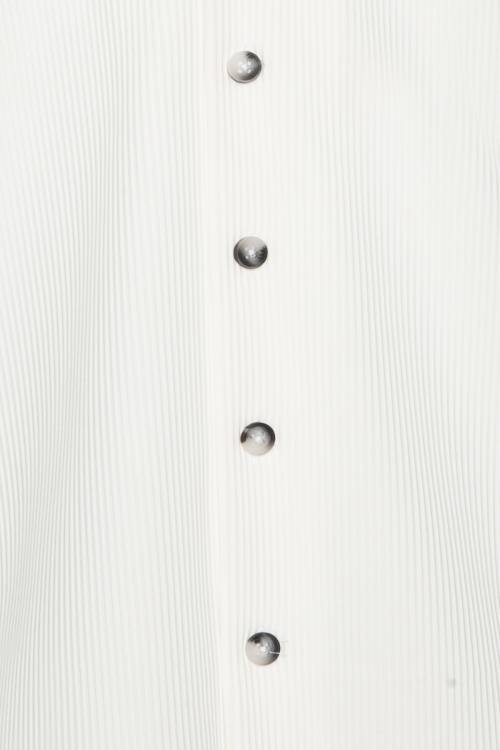 Beyaz Kruvaze Yaka Fitilli & Düğmeli Gömlek 2YXE2-45979-01 - 2