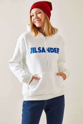 Beyaz Şardonlu Kapüşonlü Sweatshirt 4KXK8-47650-01 - 3