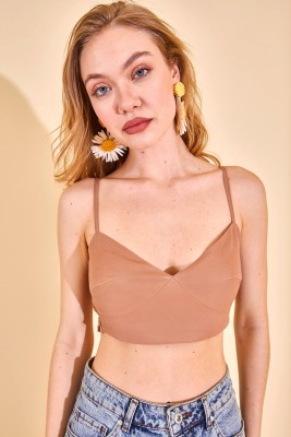 Camel İp Askılı Crop Bluz 2KXK4-46045-53 - 2