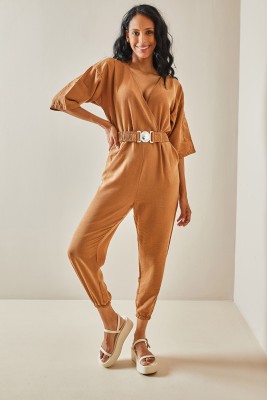XHAN - Camel Rengi Beli Kemerli Tulum 3YXK6-47404-53