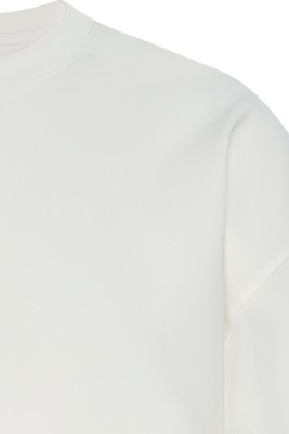 Ekru Kalın Ribanalı Oversize Tişört 2YXE2-45947-52 - 2