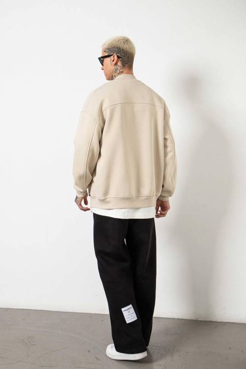 Ekru Oversize Basic Kolej Ceket 3KXE5-46524-52 - 3
