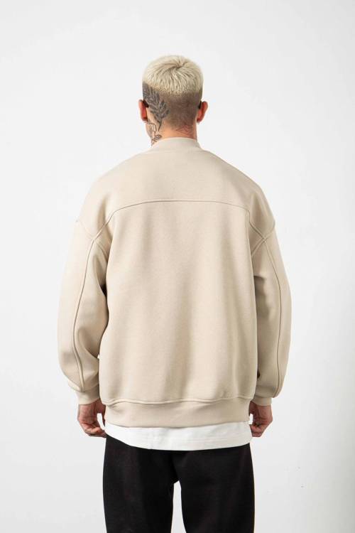 Ekru Oversize Basic Kolej Ceket 3KXE5-46524-52 - 4