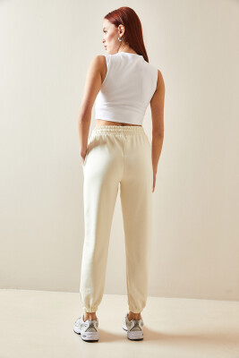 Ekru Yüksek Bel Jogger Eşofman Altı 5YXK8-48184-52 - 5