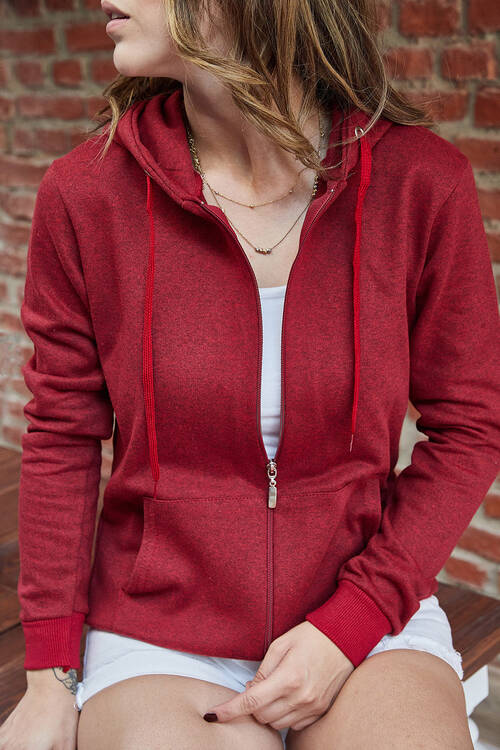 Bordo Fermuarlı Sweat 9YXK8-41725-05 - 1