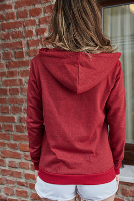 Bordo Fermuarlı Sweat 9YXK8-41725-05 - 2