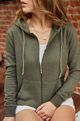 Haki Fermuarlı Sweat 9YXK8-41725-09 