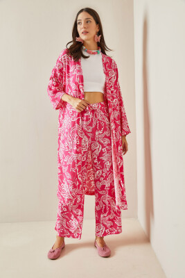 Fuşya Desenli Kimono Takım 5YXK8-48669-07 - 3