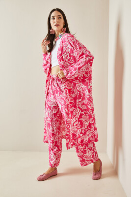 Fuşya Desenli Kimono Takım 5YXK8-48669-07 - 6