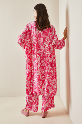 Fuşya Desenli Kimono Takım 5YXK8-48669-07 - 7