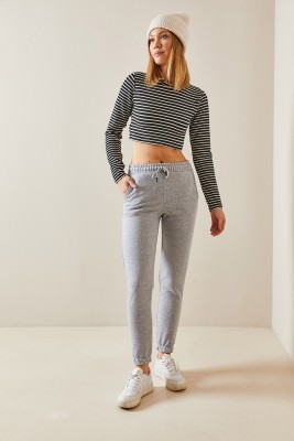 Gri Bağcıklı Jogger Eşofman Altı 4KXK8-47794-03 - 2