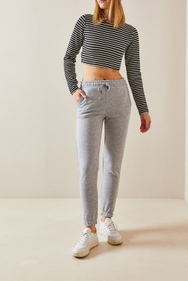 Gri Bağcıklı Jogger Eşofman Altı 4KXK8-47794-03 
