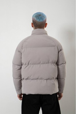 Gri Çift Cepli Oversize Şişme Mont 3KXE4-46520-03 - 5
