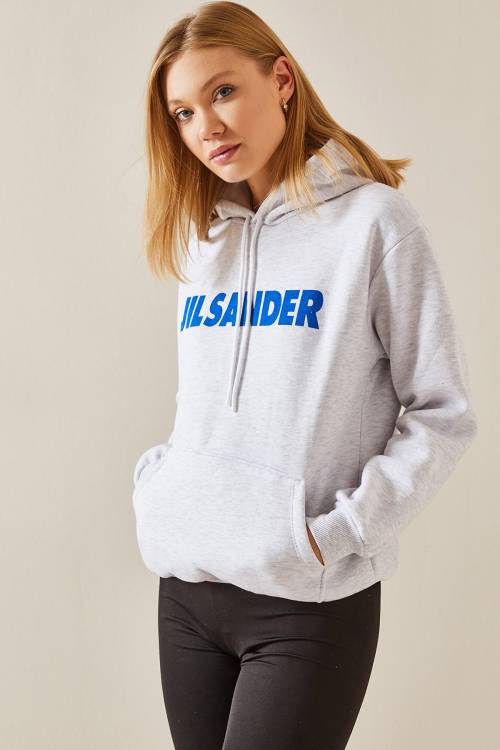 Gri Şardonlu Kapüşonlü Sweatshirt 4KXK8-47650-03 - 4