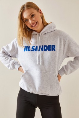 Gri Şardonlu Kapüşonlü Sweatshirt 4KXK8-47650-03 - 6