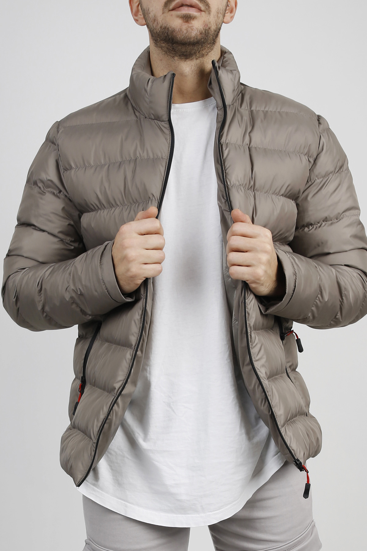 Gri Şişme Mont 1KXE4-44345-03 - 2