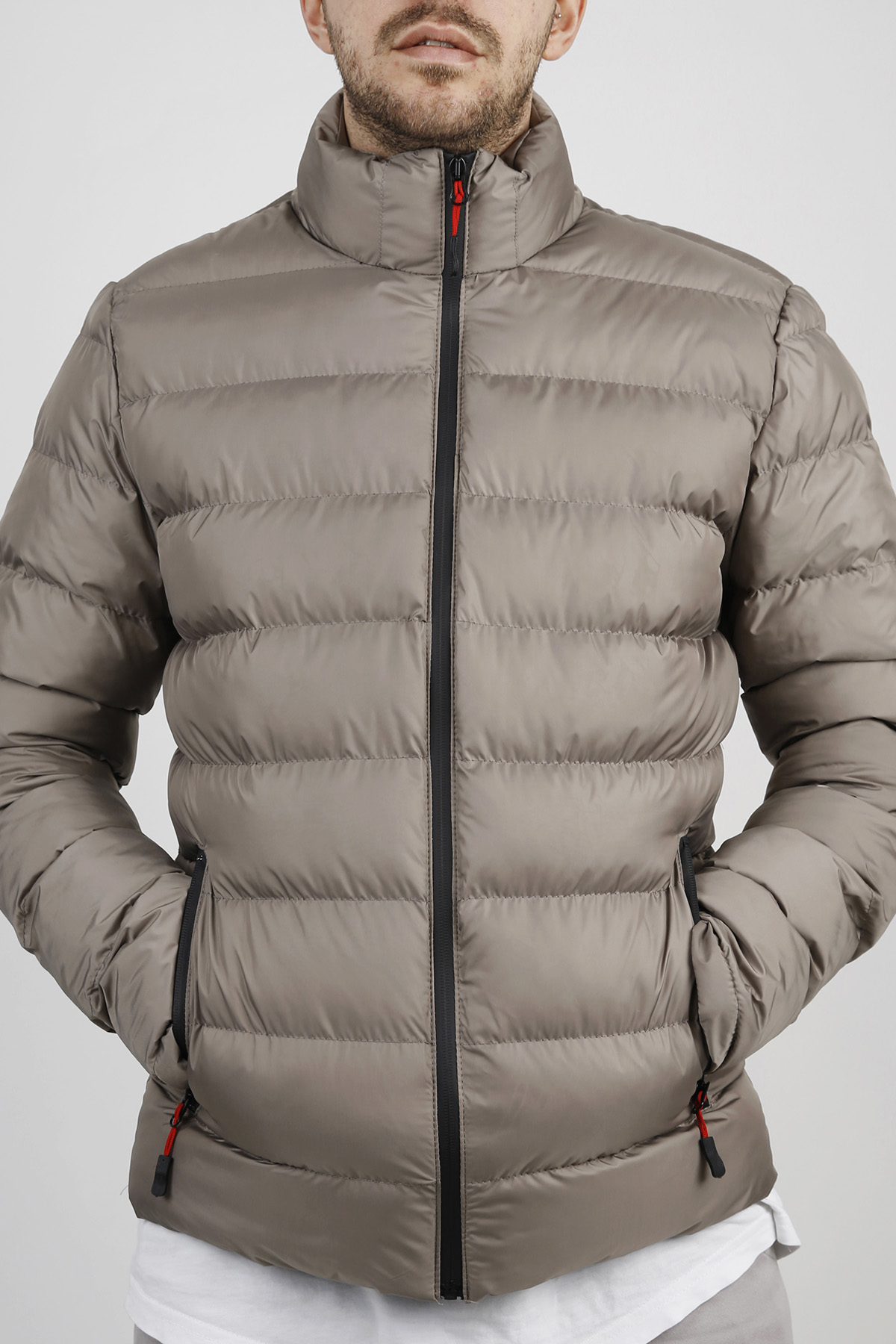 Gri Şişme Mont 1KXE4-44345-03 - 4
