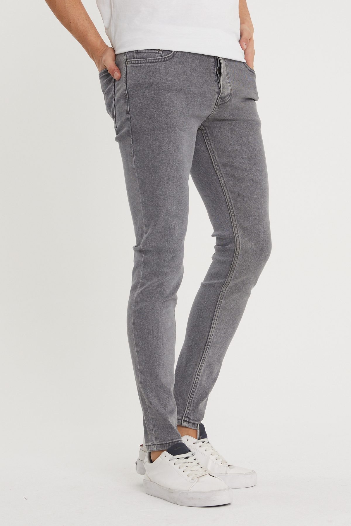 XHAN - Gri Slim Fit Jean Pantolon 1KXE5-44358-03