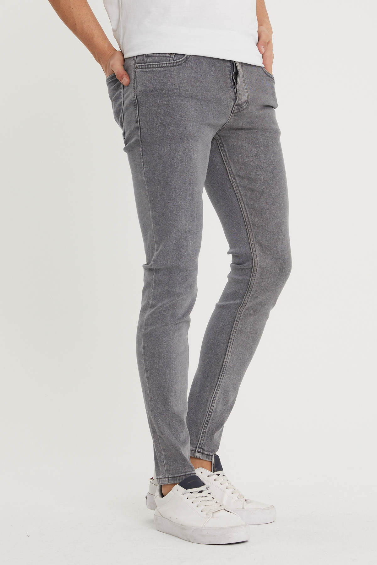 Gri Slim Fit Jean Pantolon 1KXE5-44358-03 - XHAN