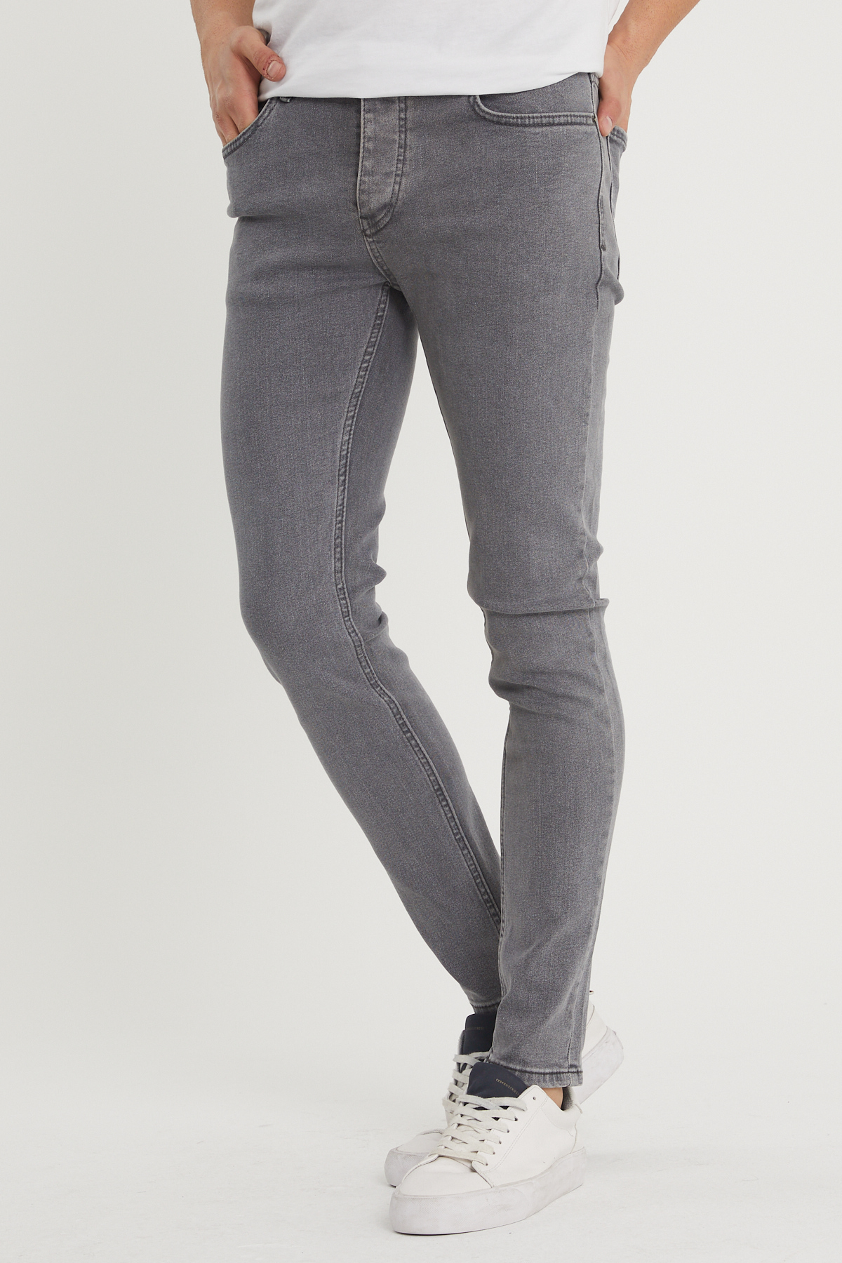 Gri Slim Fit Jean Pantolon 1KXE5-44358-03 - 2