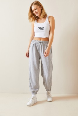 Gri Yüksek Bel Jogger Eşofman Altı 3YXK8-47560-03 - 2