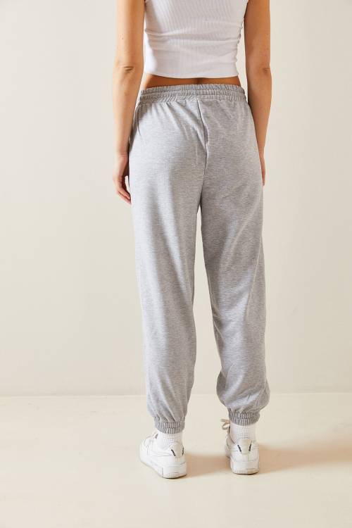 Gri Yüksek Bel Jogger Eşofman Altı 3YXK8-47560-03 - 7