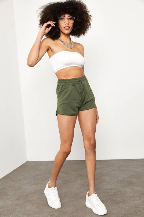 Haki Beli Lastikli Şort 1YXK8-44875-09 - 3