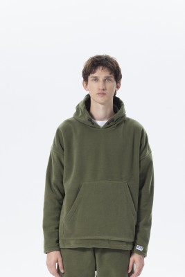 Haki Oversize Kapüşonlu Polar Sweatshirt 2KXE8-45511-09 