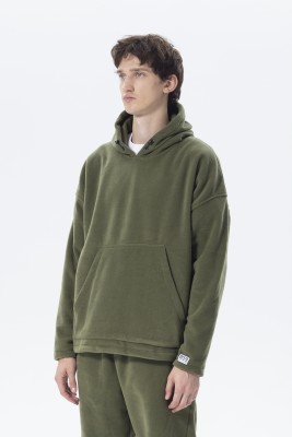 Haki Oversize Kapüşonlu Polar Sweatshirt 2KXE8-45511-09 - 2