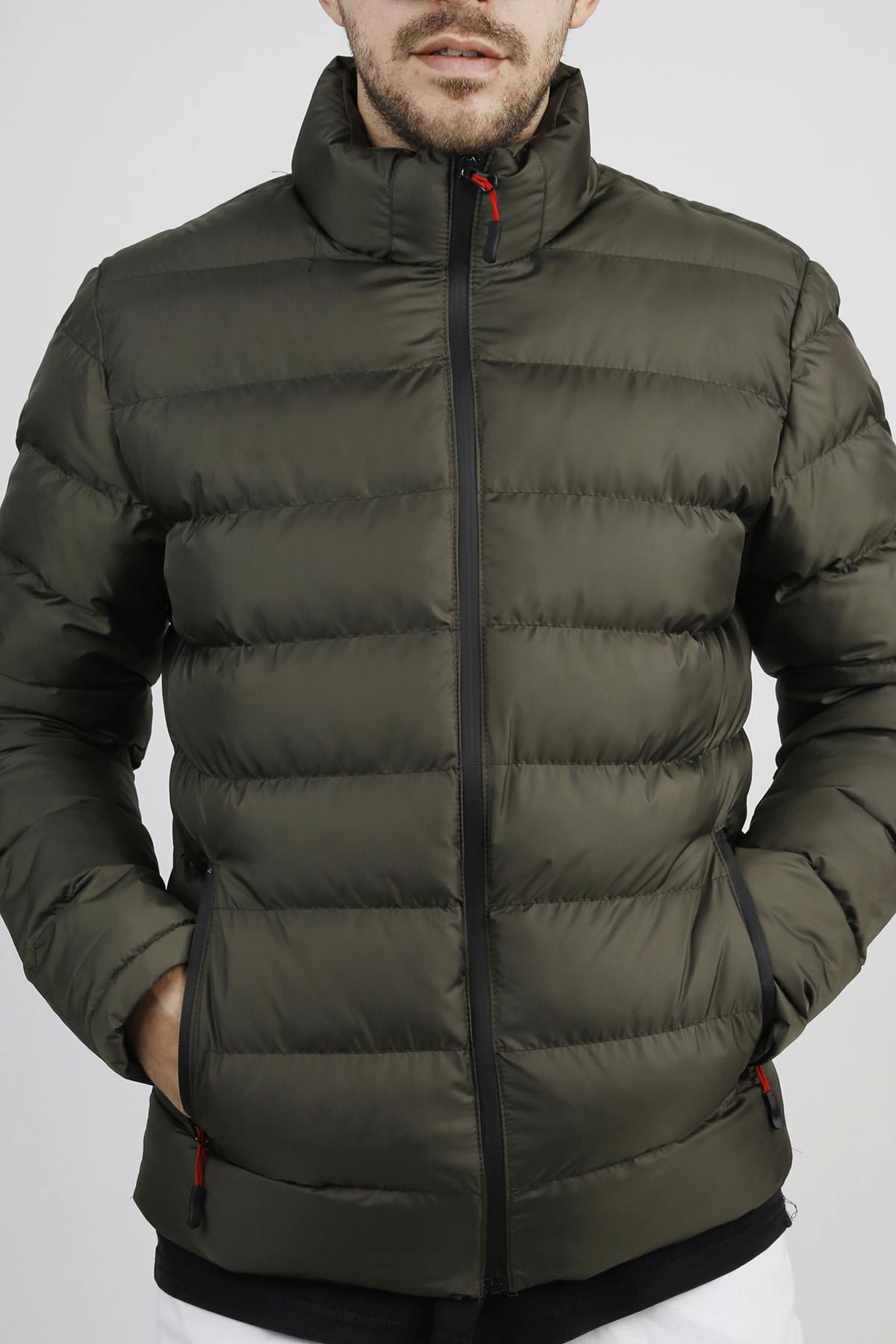 Haki Şişme Mont 1KXE4-44345-09 - 4