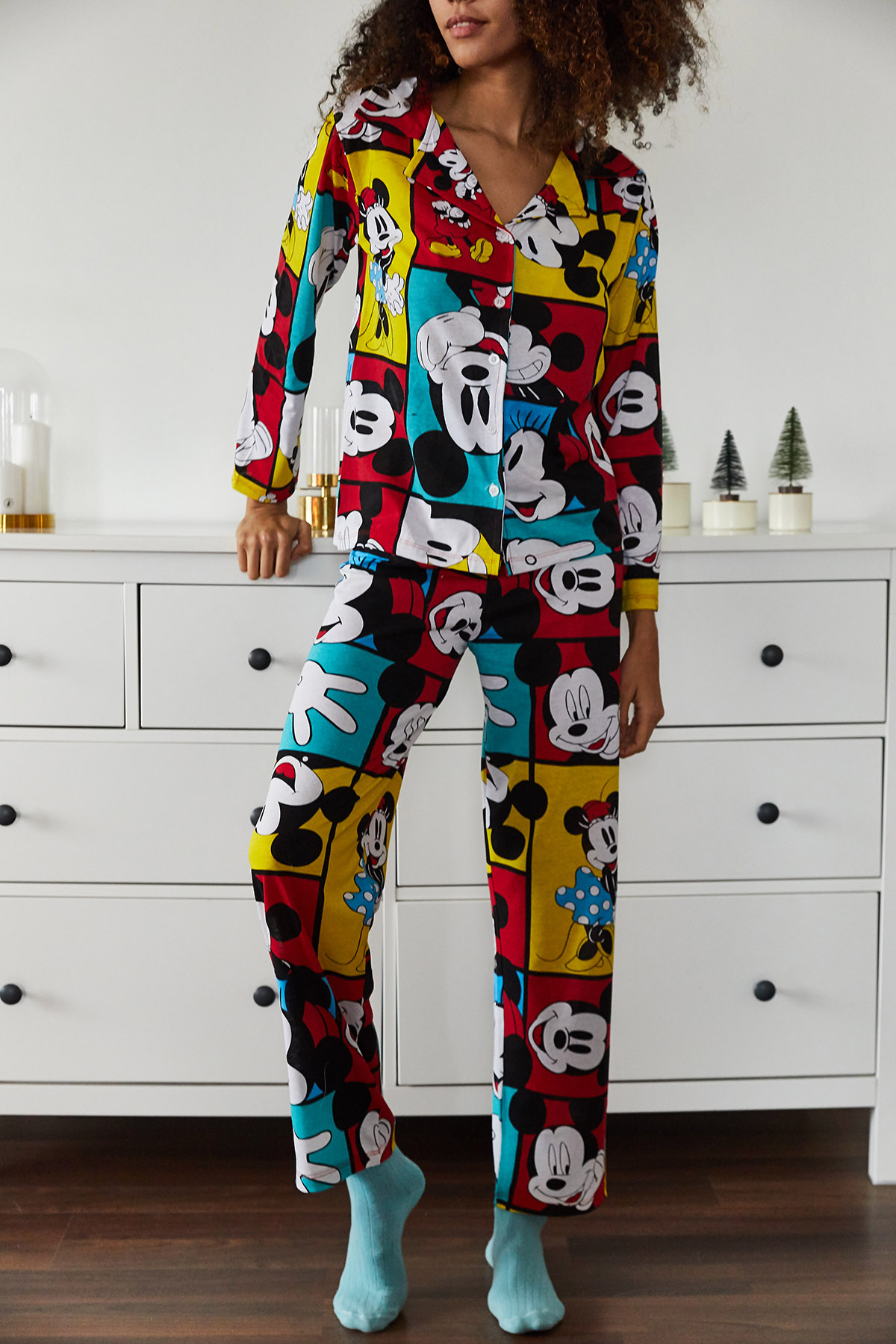 Hardal Baskılı Pijama Takımı 1KXK8-44695-37 - 2