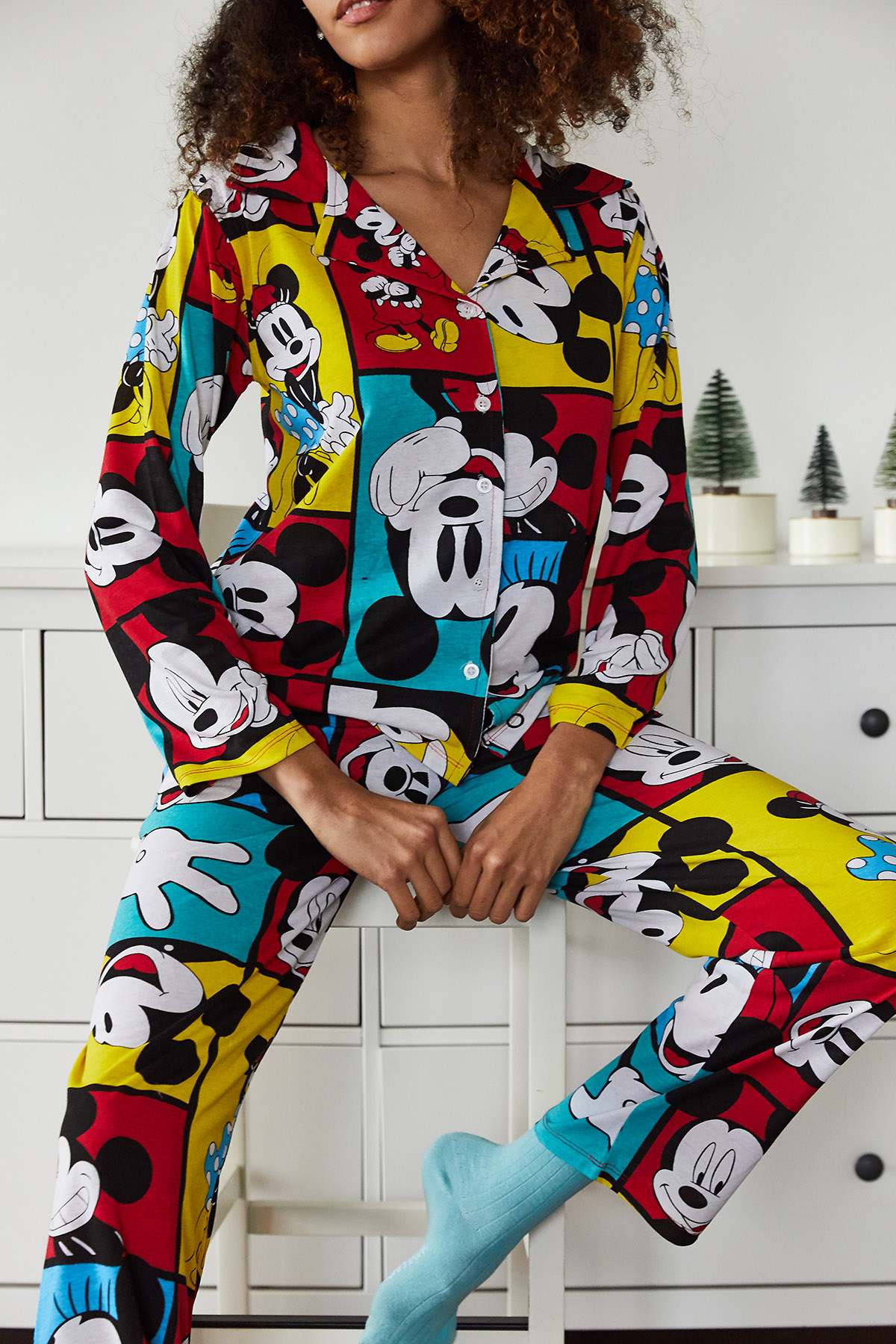 Hardal Baskılı Pijama Takımı 1KXK8-44695-37 - 4