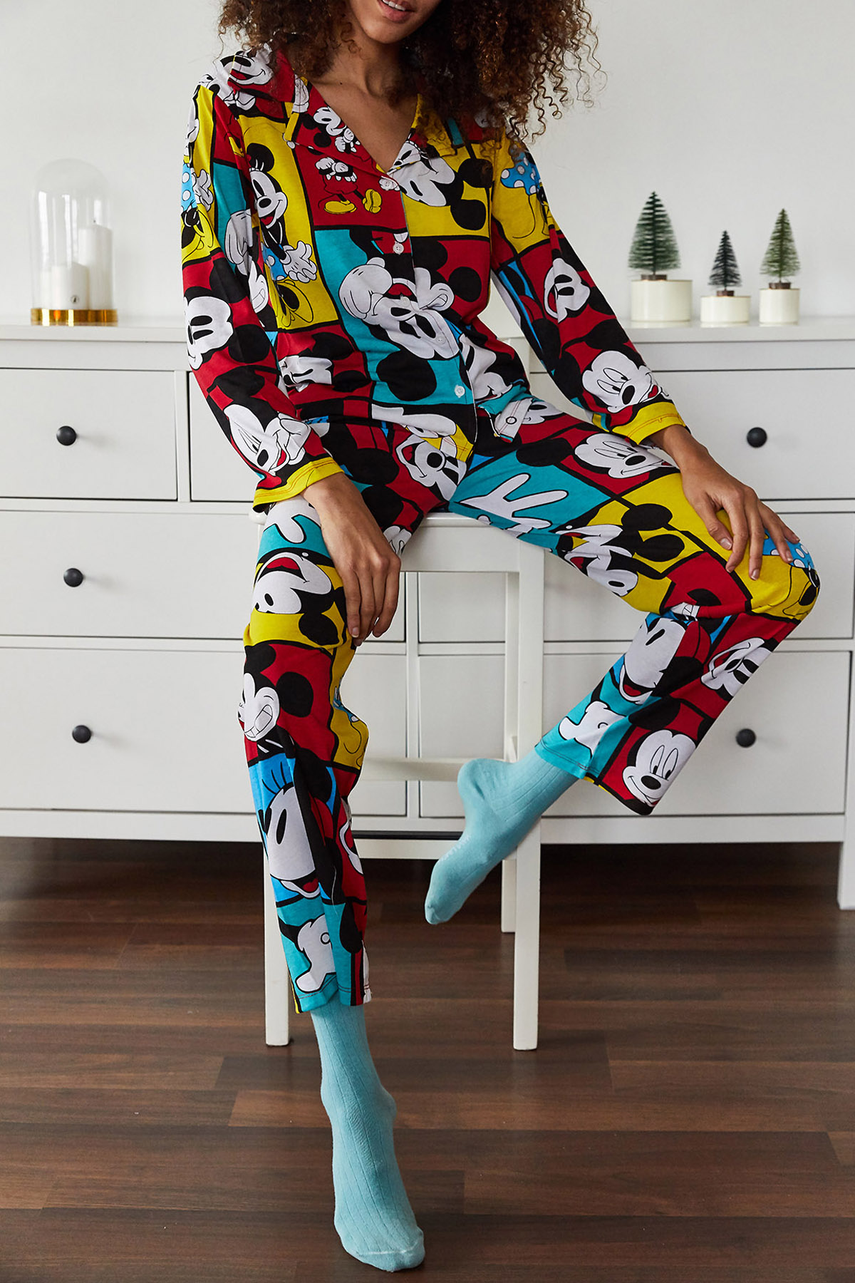 Hardal Baskılı Pijama Takımı 1KXK8-44695-37 - 5