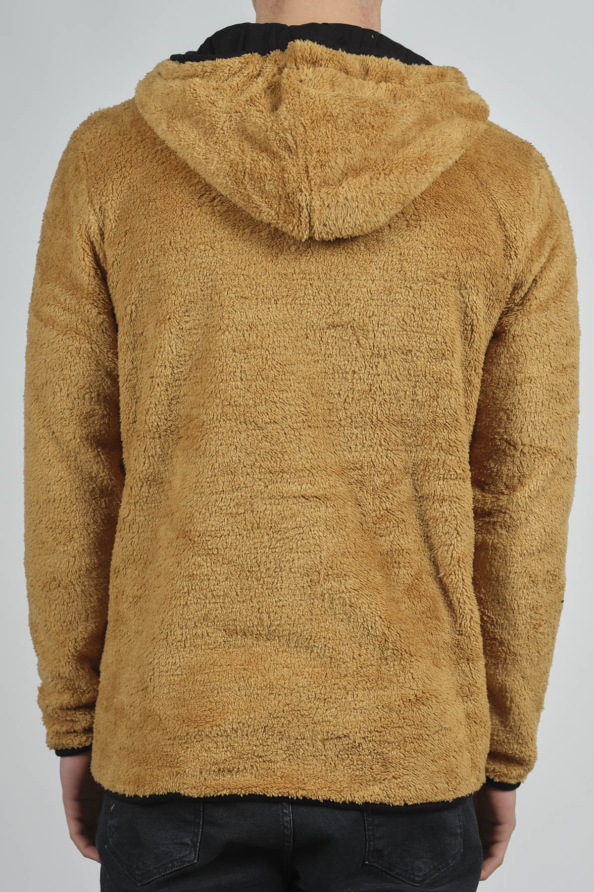 Hardal Fermuarlı Kapüşonlu Peluş Sweat 1KXE8-44271-37 - 4