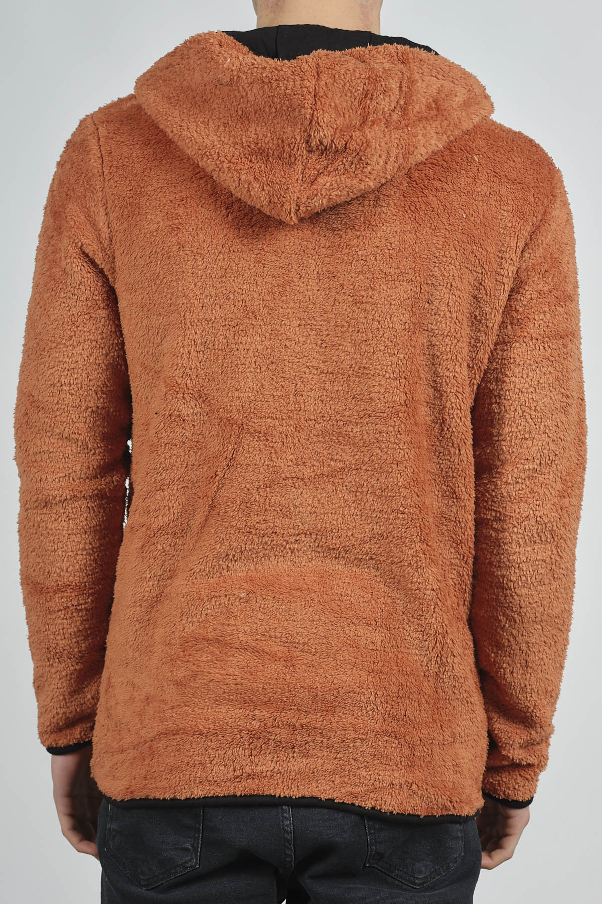 Kiremit Fermuarlı Kapüşonlu Peluş Sweat 1KXE8-44271-16 - 4