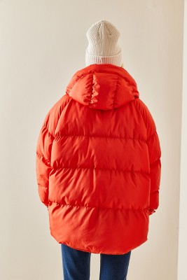Kırmızı Dolumlu Şişme Mont 3KXK4-46529-04 - 7