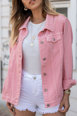 Pembe Kot Ceket 8YXK4-30628-20 - XHAN